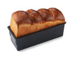 Exo:glass bread pan 300 grams - 3/4 pound dough - 7.5 length X 2.95 height X 3.35 width top X 2.95 width base