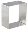 NONNETTE RINGS SQUARE: Referred to as Nonnettes - stainless steel for individual small cakes, mousses and entremets. Square.