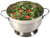 STAINLESS STEEL COLANDER 8 1/6 in.: Colander on base with 2 handles.