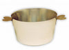 Charlotte mold stainless steel: Without lid, diameter 7 7/8, height 4 3/8, 3 1/8 qts.