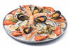 Seafood tray: Diameter 19 3/4, height 2 1/2