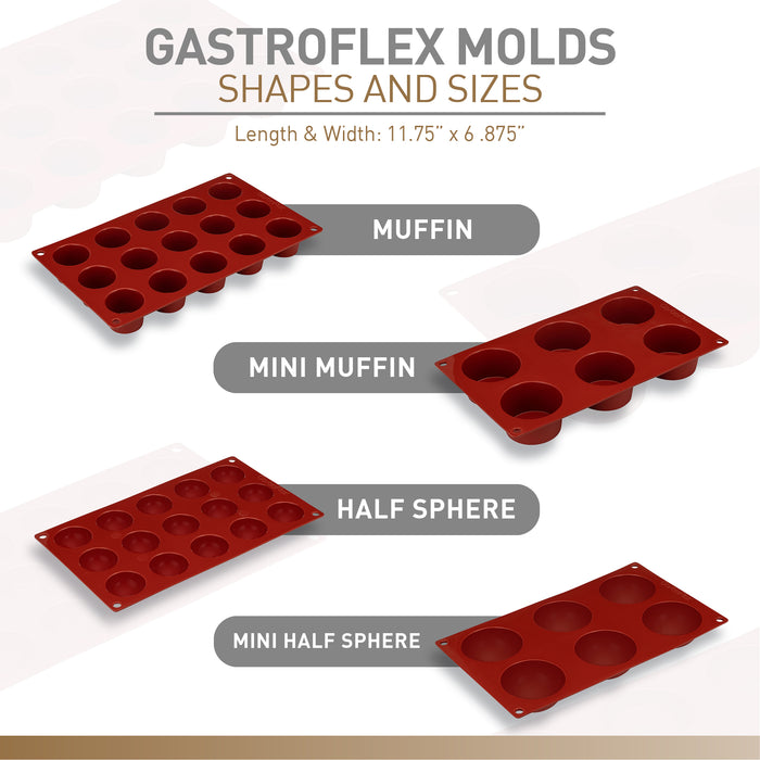 Gastroflex - Round Petit Four Sheet Of 15  (Matfer Bourgeat)