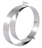 Adjustable tart ring: Diameter from 7 in. (177 mm) to 14 1/8 in. (360 mm), height 2 in.
