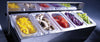 5 CONTAINER CONDIBOX 23   in.: Delivered with 5 plastic GN 1/9
containers and 2 cooling blocks. Perfect
for keeping service condiments cold
and fresh separately for hours.