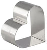 NONNETTE RINGS HEART: Referred to as Nonnettes - stainless steel for individual small cakes, mousses and entremets. Heart.