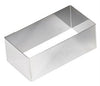 NONNETTE RINGS RECTANGLE: Referred to as Nonnettes - stainless steel for individual small cakes, mousses and entremets. Rectangle.