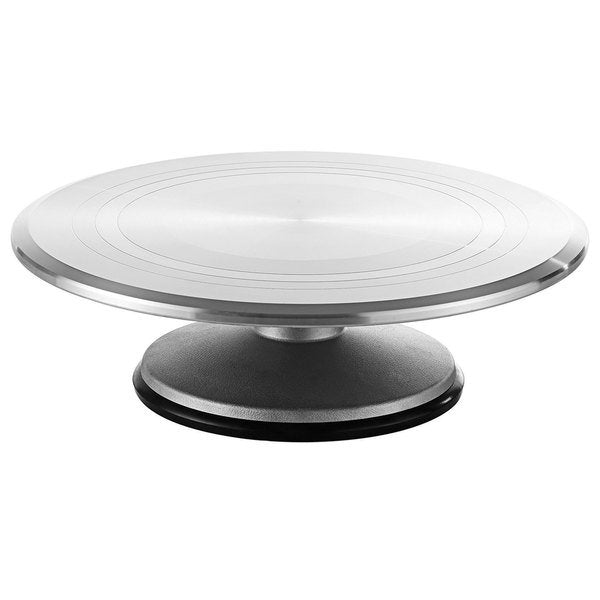 Cake Decorating Stand, 10 Inch Round Aluminum Revolving Cake Decorating  Stand Revolving Cake Turntable for Home Cake Decorating Supplies (White)