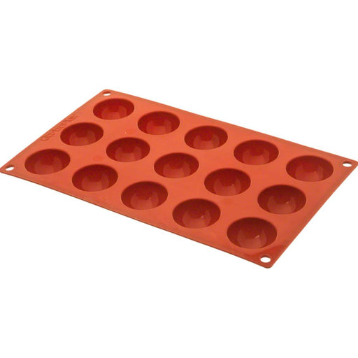 Matfer Bourgeat 257914 Gastroflex Orange Silicone 15 Compartment 1 oz. Mini  Muffin Mold