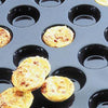 Flexipan mini quiche tartlets: Mini quiche tartlets - Sheet of 60 - Dia. 1 3/4 x h 3/8, cap. 1/3 oz. - Sheet size 23 3/4 inch x 15 3/4