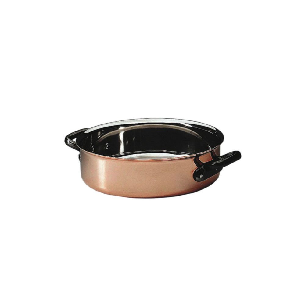 Matfer (374024) 9 1/2 Copper Saute Pan Brazier Without Lid