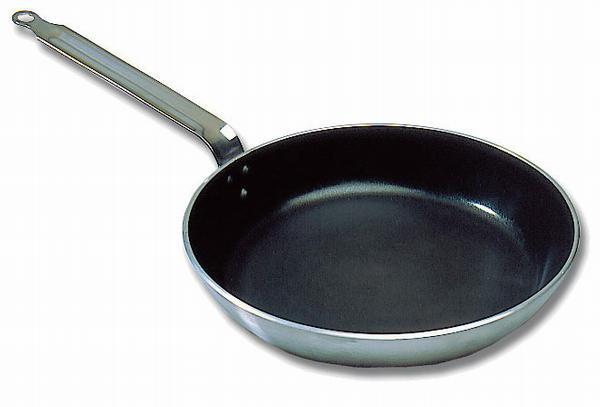 Black Steel Round Frying Pan, Upgraded Version, 12-5/8 Diam.